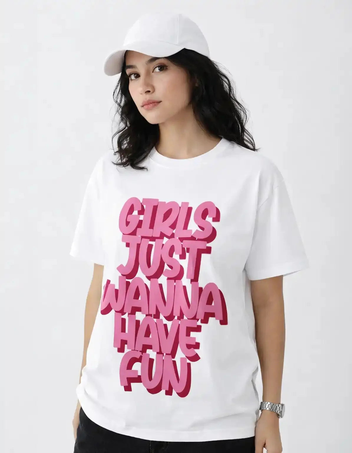 GIRLS WANNA HAVE FUN - OVERSIZED TSHIRT Oversized Tshirts