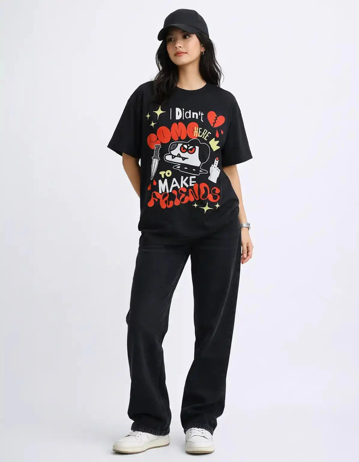 NO FRIENDS - OVERSIZED T-SHIRT  Oversized Tshirts