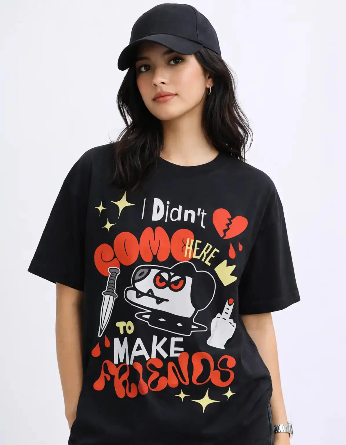 NO FRIENDS - OVERSIZED T-SHIRT  Oversized Tshirts