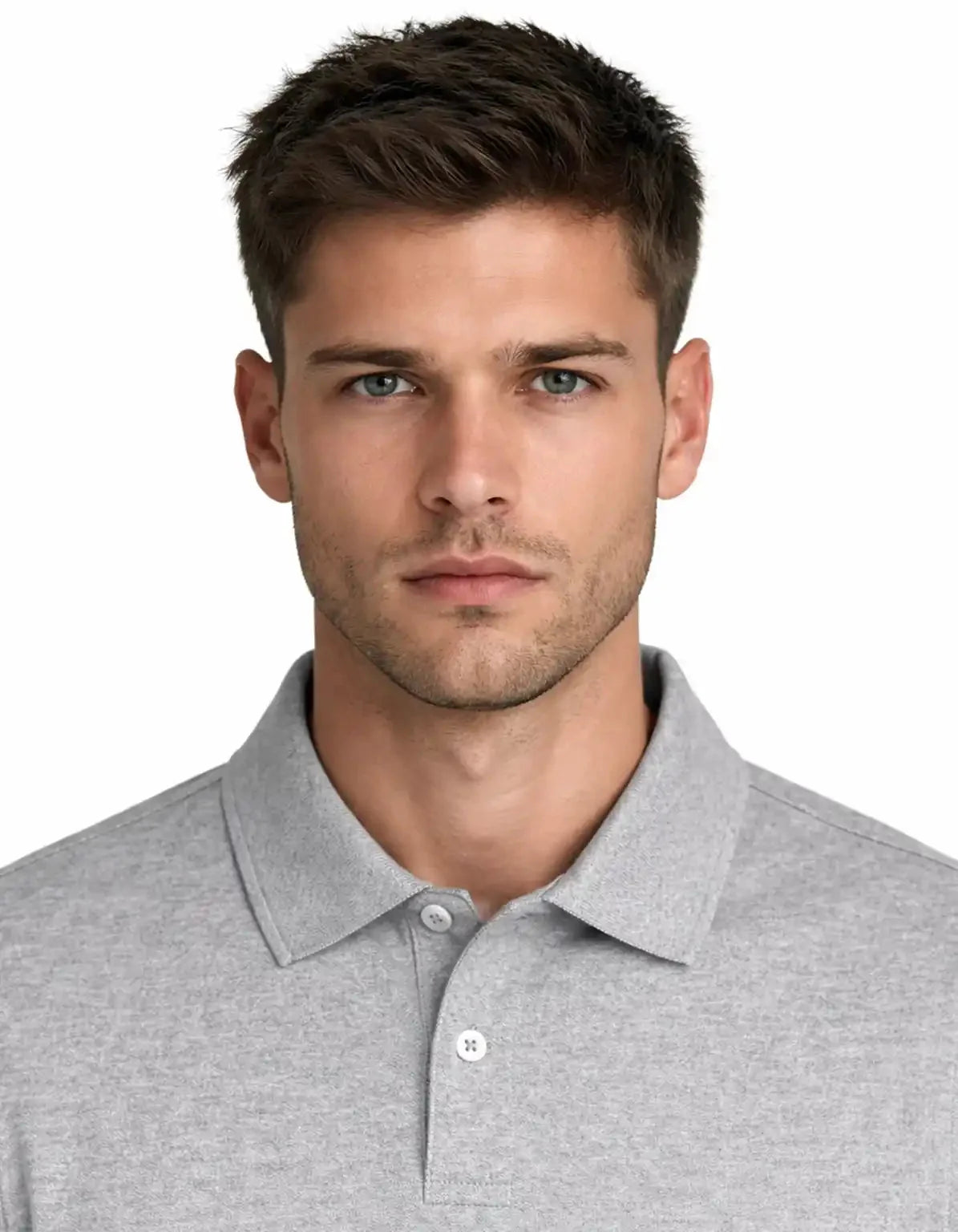 GREY MELANGE - POLO TSHIRT  Polos