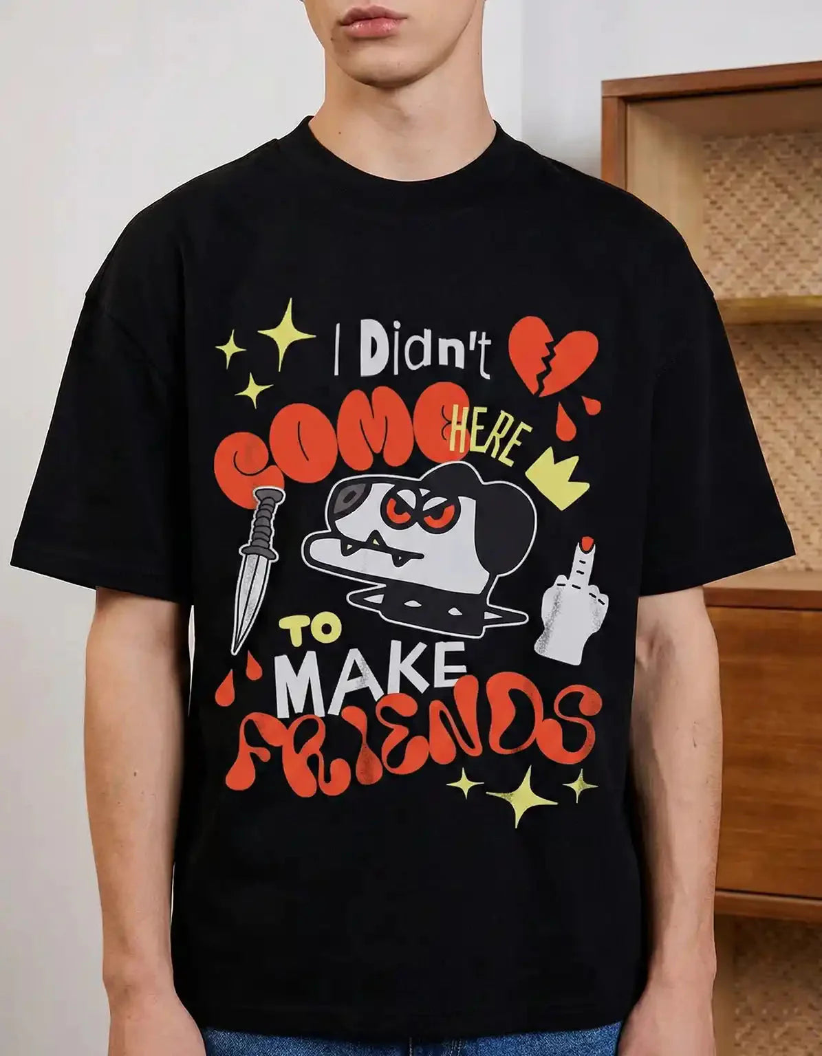 NO FRIENDS - OVERSIZED T-SHIRT  Oversized Tshirts